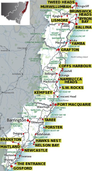 North Coast region map
